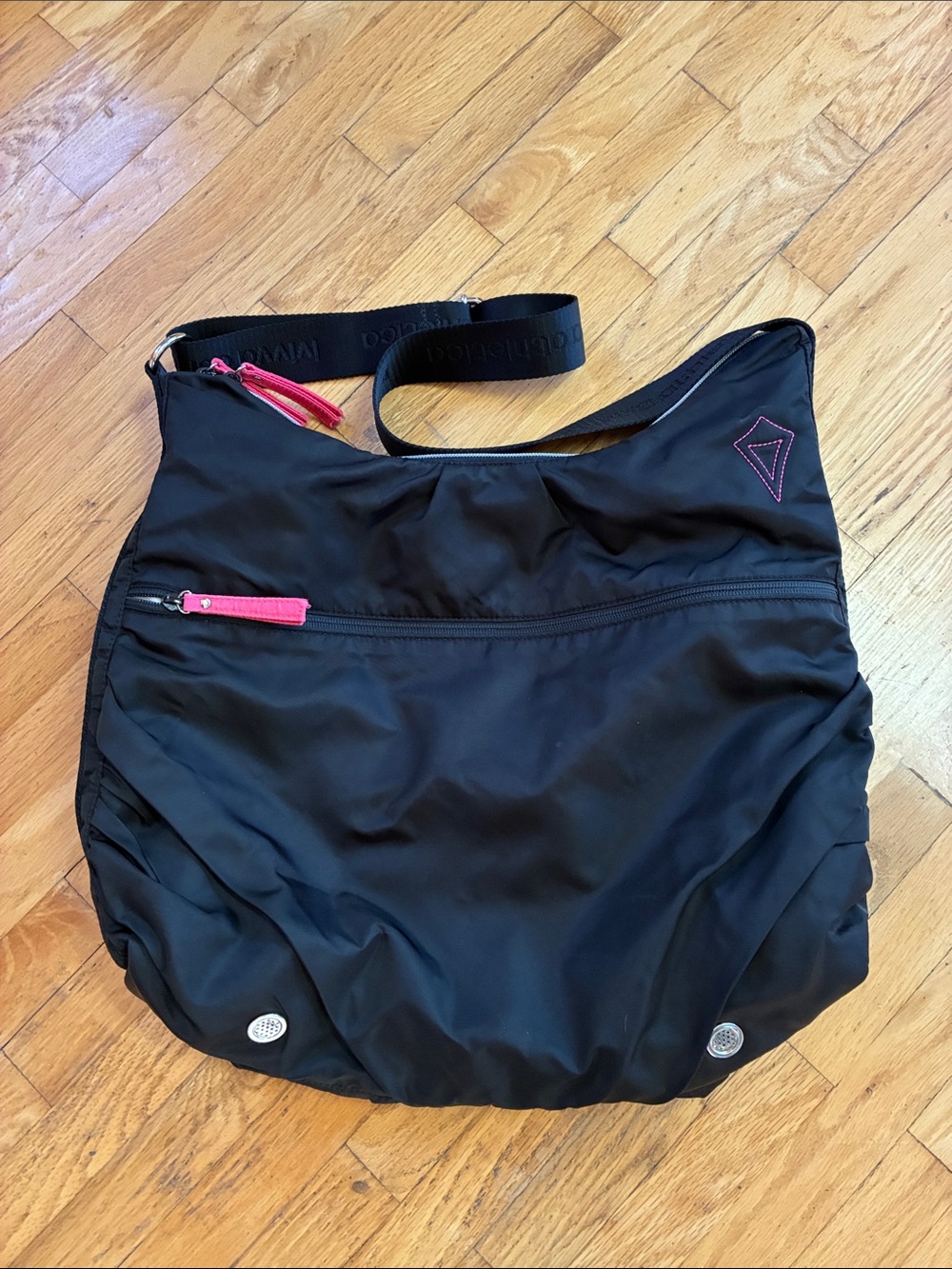 Ivivva By Lululemon "Got Game" Black & Pink Nylon Tote Gym Dance Training Bag